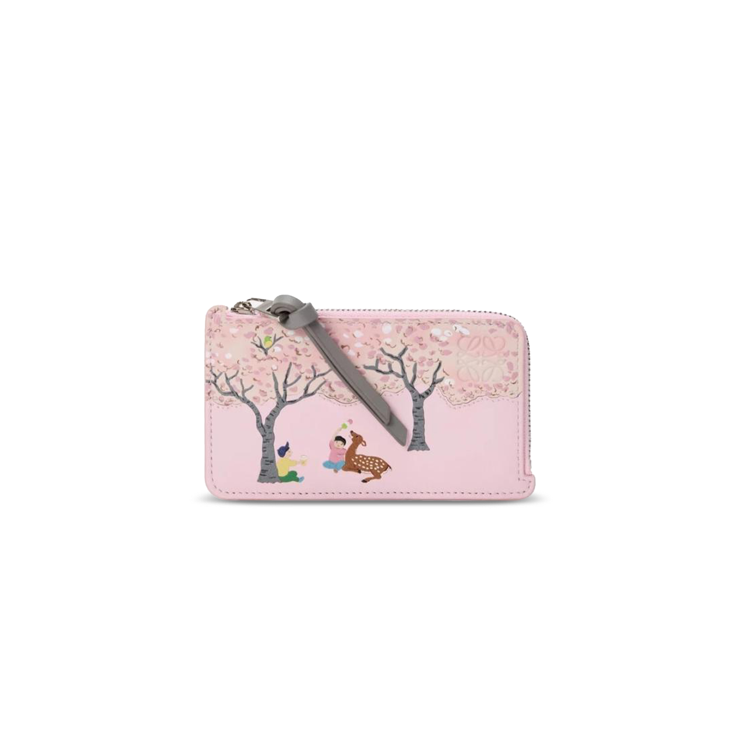 L0ew* X SUNA FUJITA COIN CARD HOLDER IN NAPPA CALFSKIN WITH DEER MOTIF C643Z40XAN (13*7.5cm)
